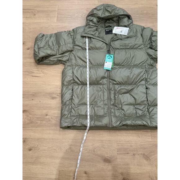 MARMOT Guides 700 Down Hoody Mens 2XT TALL Winter Parka/Jacket/Coat Green $300 - Picture 7 of 9